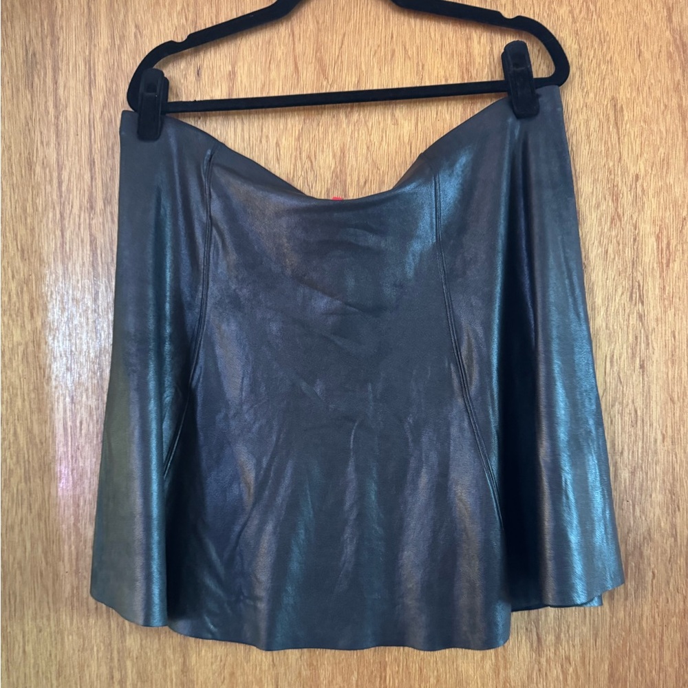 SPANX faux leather circle skirt
